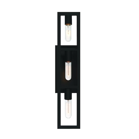 Designers Fountain Urban Oasis 4.75in 3-Light Matte Black Modern Indoor Vanity Light D224M-3B-MB
